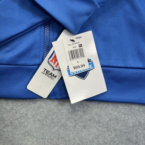 Detroit Lions NFL Combine Apparel Full Zip Hoodie Mens Large L Jacket NWT - Picture 4 of 13
